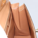 CELINE Macadam Canvas Hand Bag PVC Leather Brown Gold Auth mr1708A-19