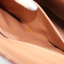 CELINE Macadam Canvas Hand Bag PVC Leather Brown Gold Auth mr1708A-23