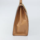 CELINE Macadam Canvas Hand Bag PVC Leather Brown Gold Auth mr1708A-3