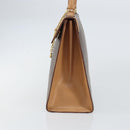 CELINE Macadam Canvas Hand Bag PVC Leather Brown Gold Auth mr1708A-4