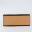 CELINE Macadam Canvas Hand Bag PVC Leather Brown Gold Auth mr1708A-5