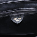 CELINE Shoulder Bag Leather Black Gold Auth mr1709-15