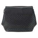 CELINE Shoulder Bag Leather Black Gold Auth mr1709-3