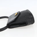 CELINE Shoulder Bag Leather Black Gold Auth mr1709-4