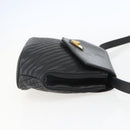 CELINE Shoulder Bag Leather Black Gold Auth mr1709-5