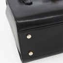 CELINE Hand Bag Leather Black Gold Auth mr1710-11
