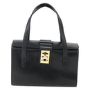 CELINE Hand Bag Leather Black Gold Auth mr1710-2
