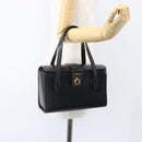 CELINE Hand Bag Leather Black Gold Auth mr1710-23
