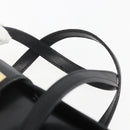 CELINE Hand Bag Leather Black Gold Auth mr1710-8