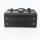 CELINE Hand Bag Leather Black Gold Auth mr1710-9