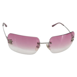 CHANEL Sunglasses plastic Pink 4017-D CC Auth mr1714V