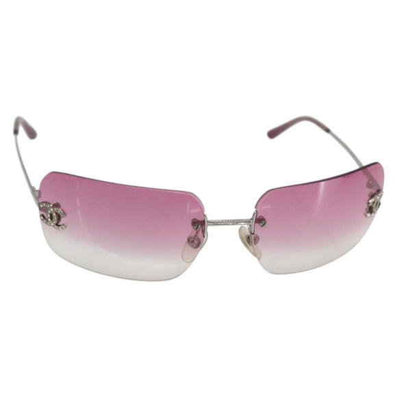 CHANEL Sunglasses plastic Pink 4017-D CC Auth mr1714V