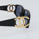 CHANEL Sunglasses plastic Black CC Auth mr1715-8