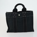 HERMES Her Line Fourre Tout Hand Bag Canvas 5 Set Black Navy gray Auth mr1716-12