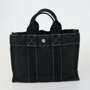 HERMES Her Line Fourre Tout Hand Bag Canvas 5 Set Black Navy gray Auth mr1716-13