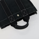 HERMES Her Line Fourre Tout Hand Bag Canvas 5 Set Black Navy gray Auth mr1716-14