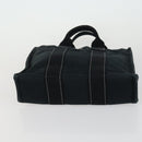 HERMES Her Line Fourre Tout Hand Bag Canvas 5 Set Black Navy gray Auth mr1716-15