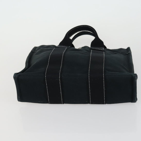 HERMES Her Line Fourre Tout Hand Bag Canvas 5 Set Black Navy gray Auth mr1716