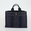 HERMES Her Line Fourre Tout Hand Bag Canvas 5 Set Black Navy gray Auth mr1716-22