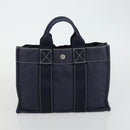 HERMES Her Line Fourre Tout Hand Bag Canvas 5 Set Black Navy gray Auth mr1716-23