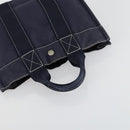 HERMES Her Line Fourre Tout Hand Bag Canvas 5 Set Black Navy gray Auth mr1716-24