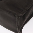 HERMES Her Line MM Hand Bag Canvas Gray Silver Auth mr1717-13