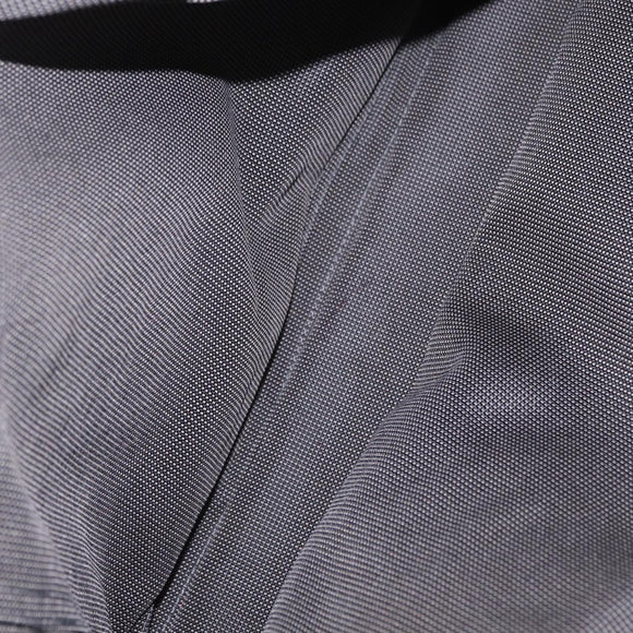 HERMES Her Line MM Hand Bag Canvas Gray Silver Auth mr1717