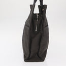 HERMES Her Line MM Hand Bag Canvas Gray Silver Auth mr1717-5