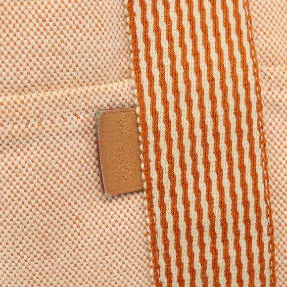 HERMES New Fourre Tout MM Hand Bag Canvas Orange Auth mr1718