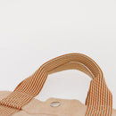 HERMES New Fourre Tout MM Hand Bag Canvas Orange Auth mr1718-8