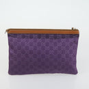 GUCCI GG Supreme Web Sherry Line Bag PVC Nylon 4 Set Beige Navy Auth mr1719-15