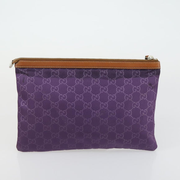 GUCCI GG Supreme Web Sherry Line Bag PVC Nylon 4 Set Beige Navy Auth mr1719
