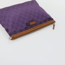 GUCCI GG Supreme Web Sherry Line Bag PVC Nylon 4 Set Beige Navy Auth mr1719-17