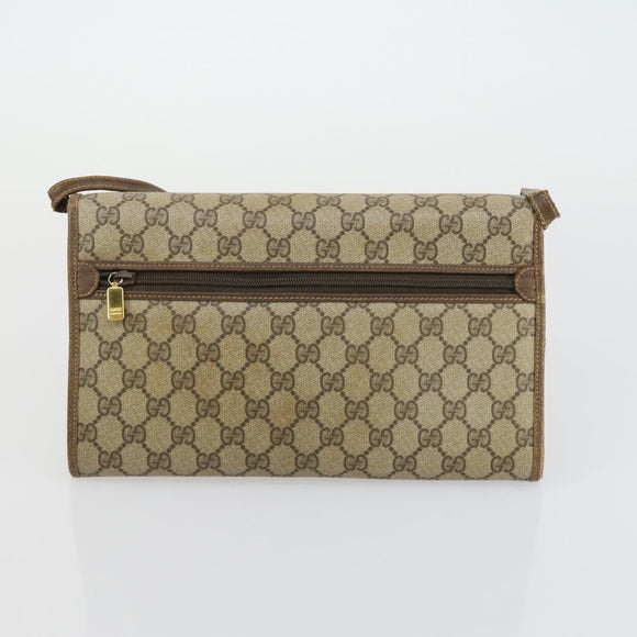 GUCCI GG Supreme Web Sherry Line Bag PVC Nylon 4 Set Beige Navy Auth mr1719