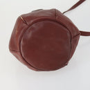 CARTIER Must Line Shoulder Bag Leather 5 Set Bordeaux Gold Auth mr1720-20