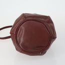 CARTIER Must Line Shoulder Bag Leather 5 Set Bordeaux Gold Auth mr1720-5