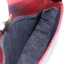 CARTIER Must Line Shoulder Bag Leather Bordeaux Gold Auth mr1721-17