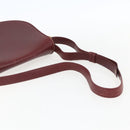 CARTIER Must Line Shoulder Bag Leather Bordeaux Gold Auth mr1721-7