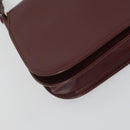 CARTIER Must Line Shoulder Bag Leather 2 Set Bordeaux Gold Auth mr1722-16