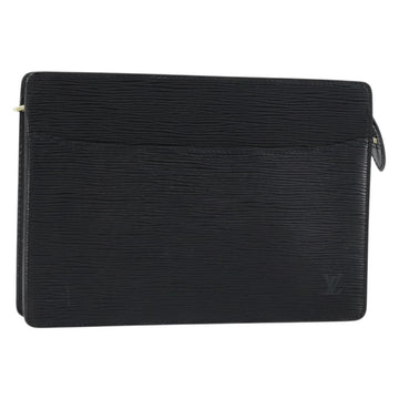 LOUIS VUITTON Epi Pochette Homme Clutch Bag Black M52522 LV Auth mr1729