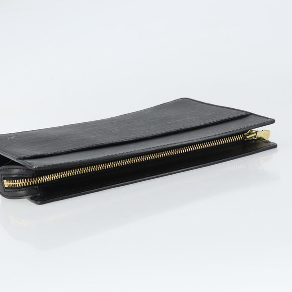 LOUIS VUITTON Epi Pochette Homme Clutch Bag Black M52522 LV Auth mr1729