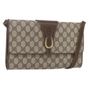 GUCCI GG Supreme Shoulder Bag PVC Beige Gold 904 02 050 Auth mr1730-1