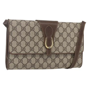 GUCCI GG Supreme Shoulder Bag PVC Beige Gold 904 02 050 Auth mr1730