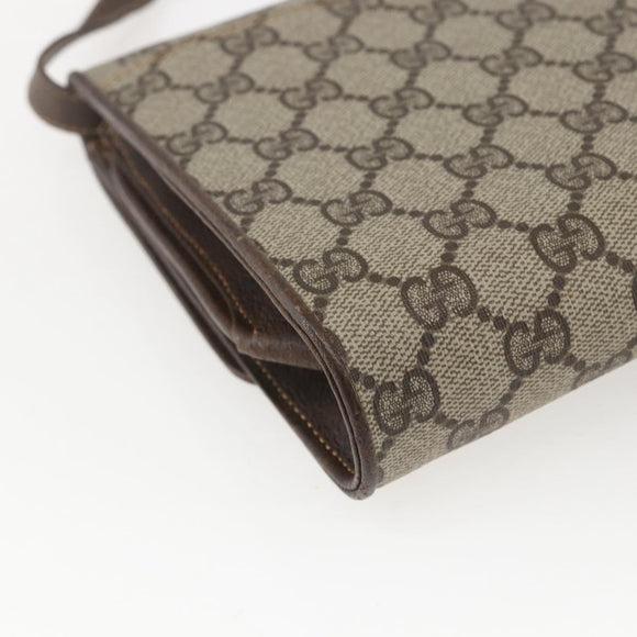 GUCCI GG Supreme Shoulder Bag PVC Beige Gold 904 02 050 Auth mr1730