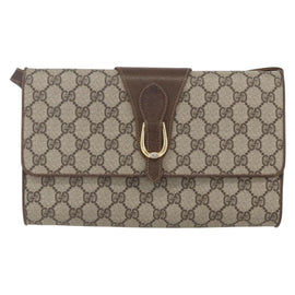 GUCCI GG Supreme Shoulder Bag PVC Beige Gold 904 02 050 Auth mr1730 - 0