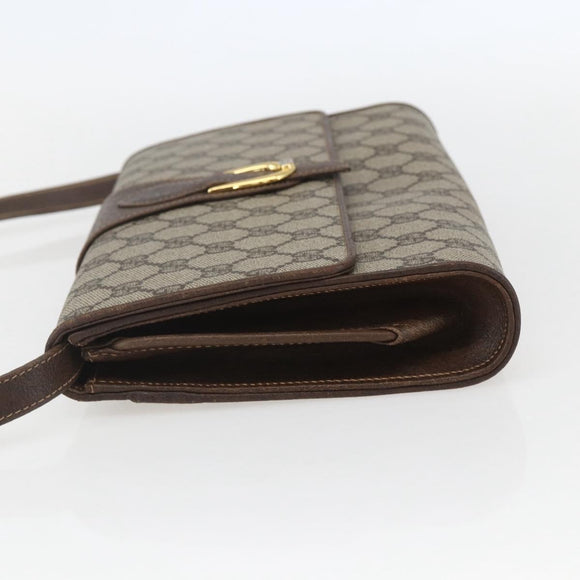 GUCCI GG Supreme Shoulder Bag PVC Beige Gold 904 02 050 Auth mr1730