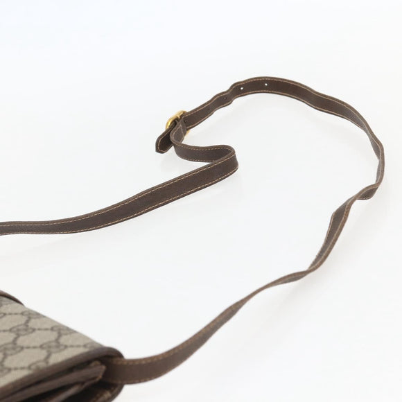 GUCCI GG Supreme Shoulder Bag PVC Beige Gold 904 02 050 Auth mr1730