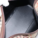 Burberrys Nova Check Hand Bag Canvas Leather Beige Gold Auth mr1731-12