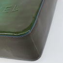 CHANEL Tote Bag Patent leather Green CC Auth mr1734-10