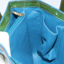 CHANEL Tote Bag Patent leather Green CC Auth mr1734-17